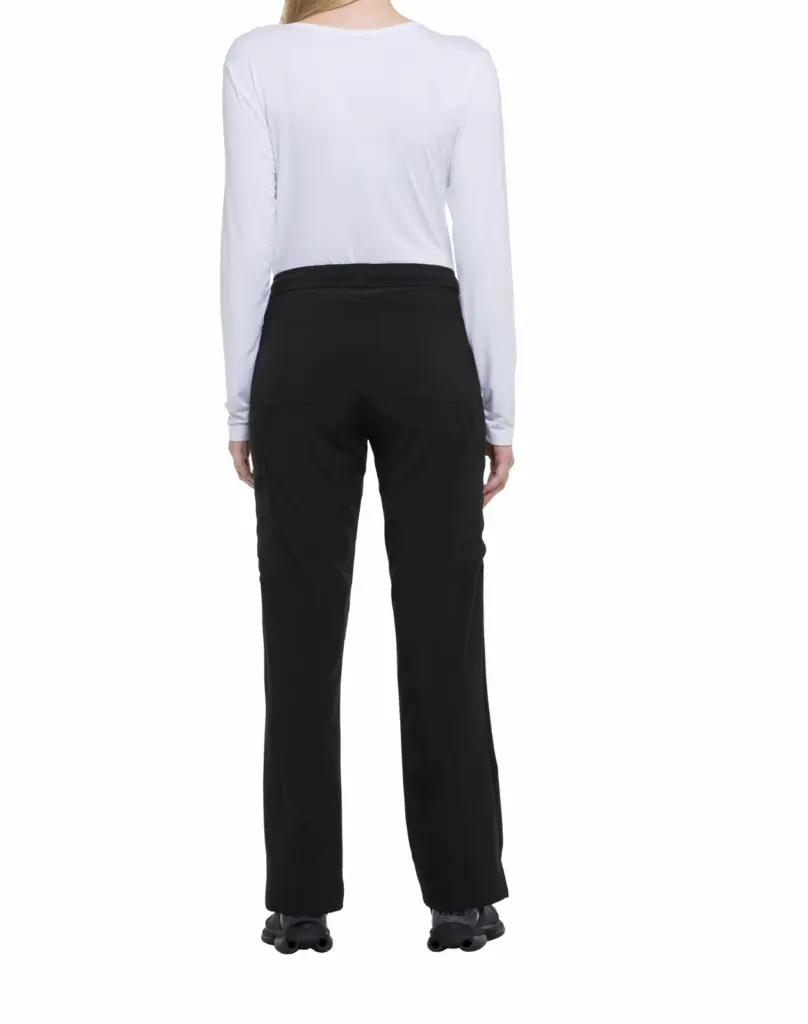 Damesbroek met trekkoordje middelhoge taille, black — productfoto 12