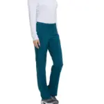 Damesbroek met trekkoordje middelhoge taille, caribbean blue — productfoto 14
