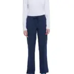 Damesbroek met trekkoordje middelhoge taille, navy — productfoto 18