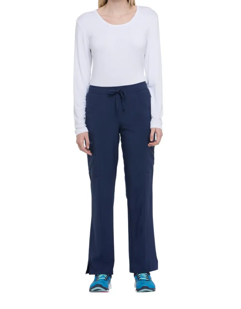 Damesbroek met trekkoordje middelhoge taille, navy — productfoto 18