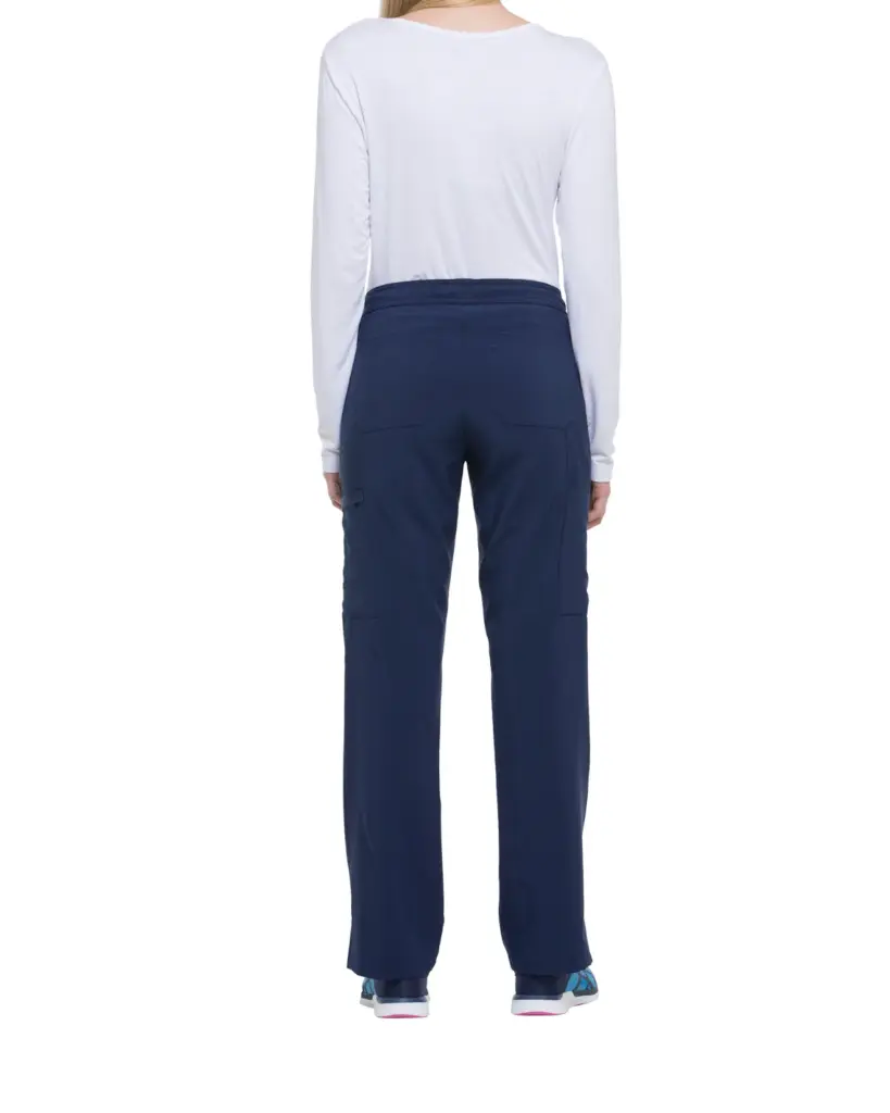 Damesbroek met trekkoordje middelhoge taille, navy — productfoto 19