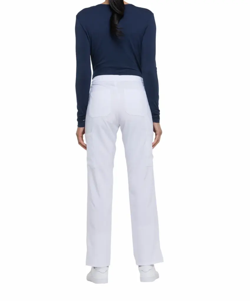 Damesbroek met trekkoordje middelhoge taille, white — productfoto 25