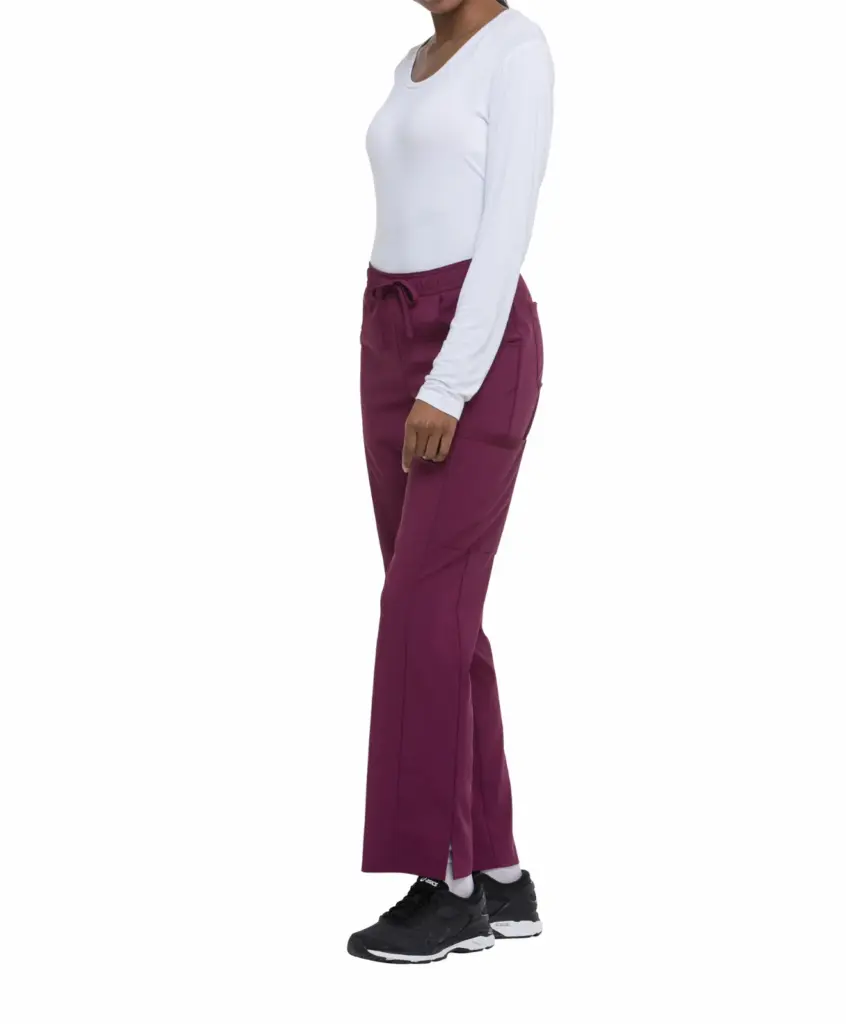 Damesbroek met trekkoordje middelhoge taille, wine — productfoto 26