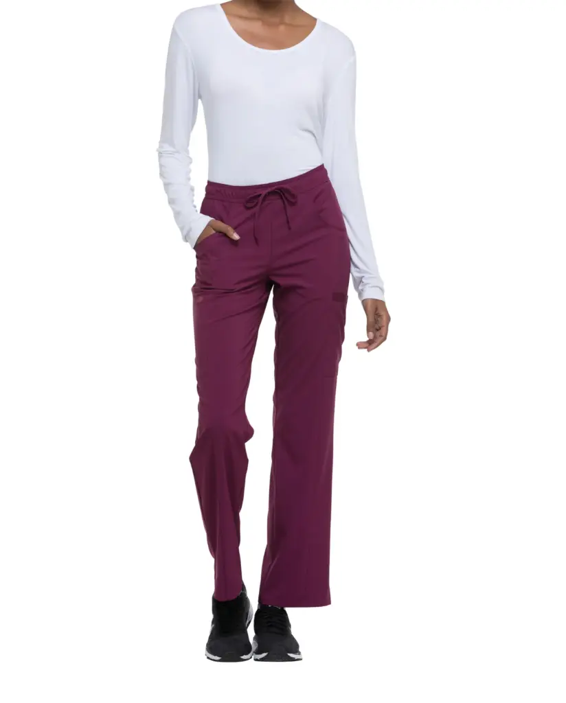 Damesbroek met trekkoordje middelhoge taille, wine — productfoto 27