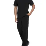 Tuniek met V-hals voor heren, black — productfoto 7