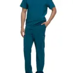Tuniek met V-hals voor heren, caribbean blue — productfoto 10