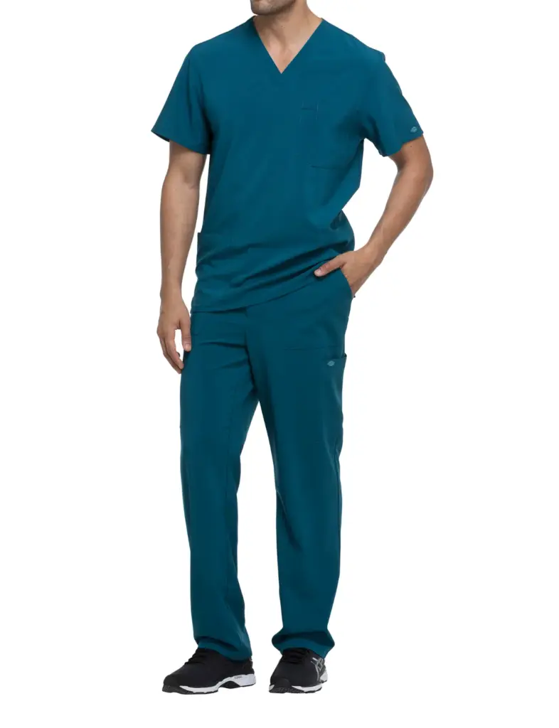 Tuniek met V-hals voor heren, caribbean blue — productfoto 10
