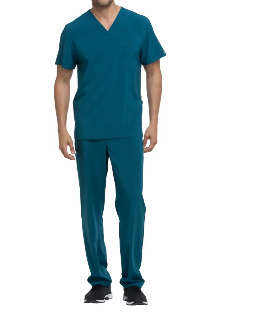 Tuniek met V-hals voor heren, caribbean blue — productfoto 11