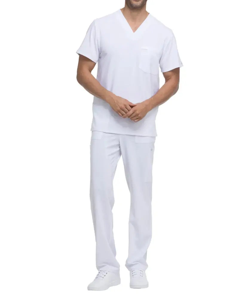 Tuniek met V-hals voor heren, white — productfoto 26