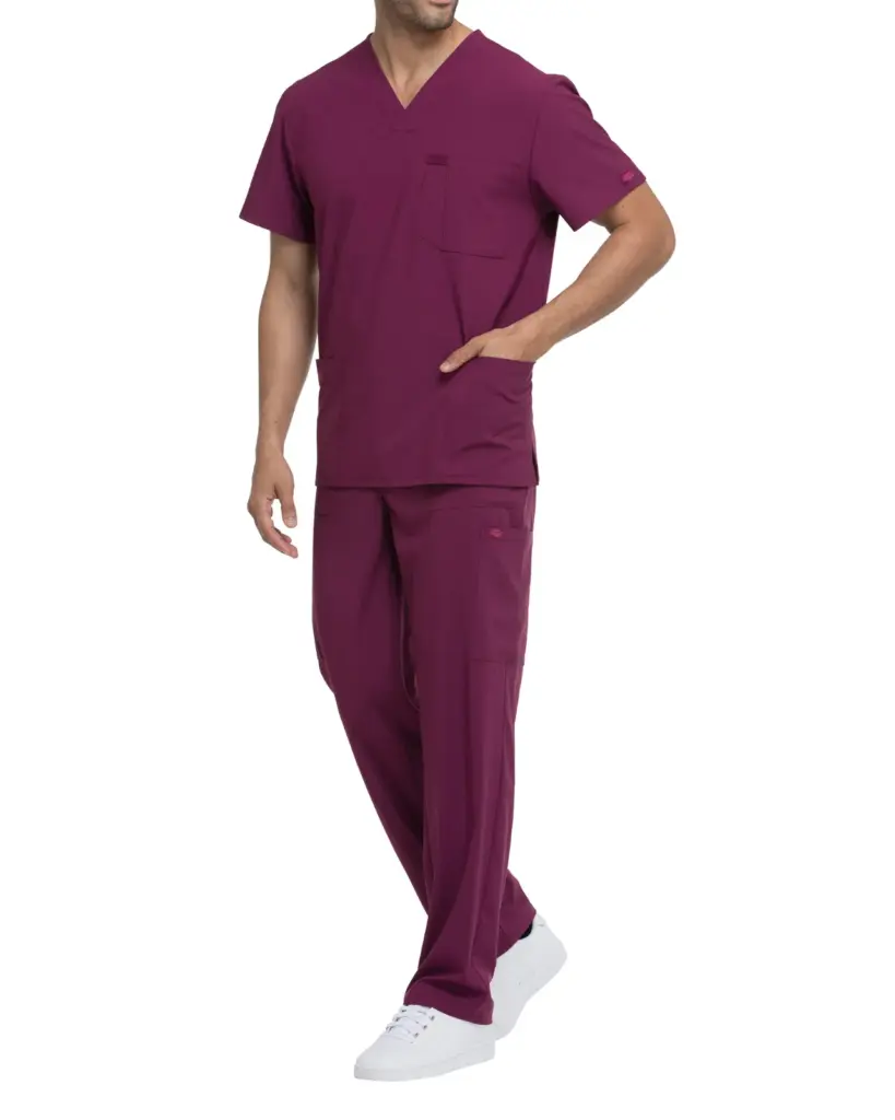 Tuniek met V-hals voor heren, wine — productfoto 28