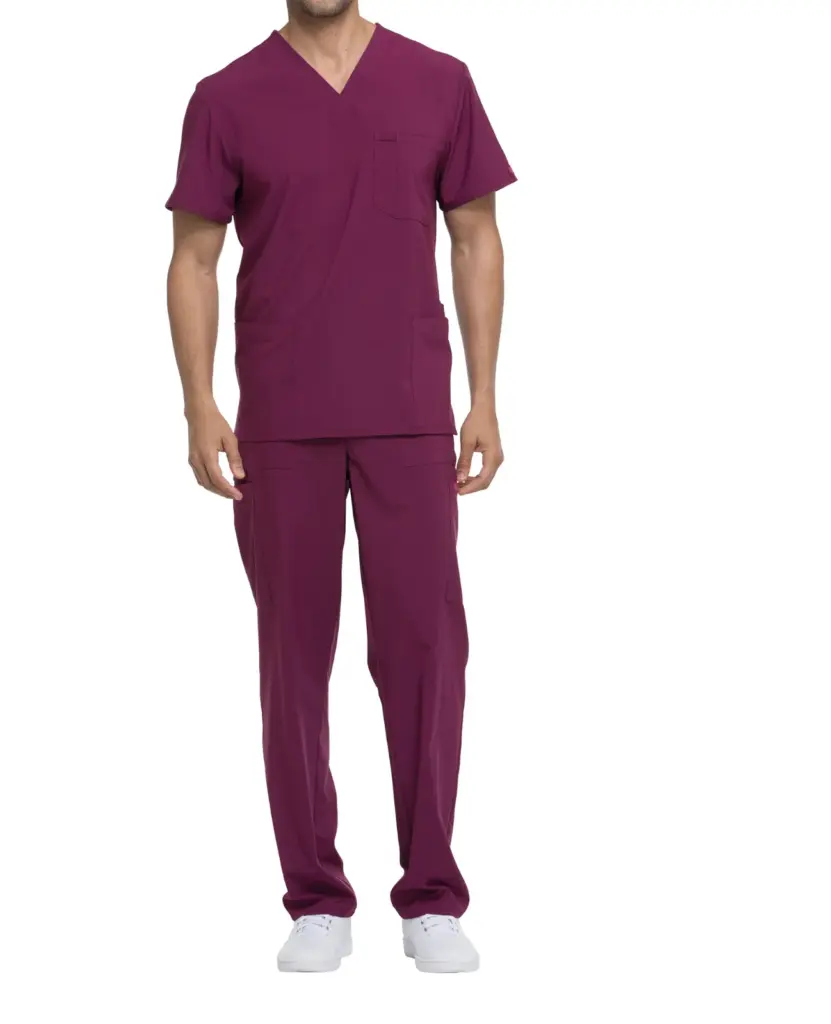 Tuniek met V-hals voor heren, wine — productfoto 29