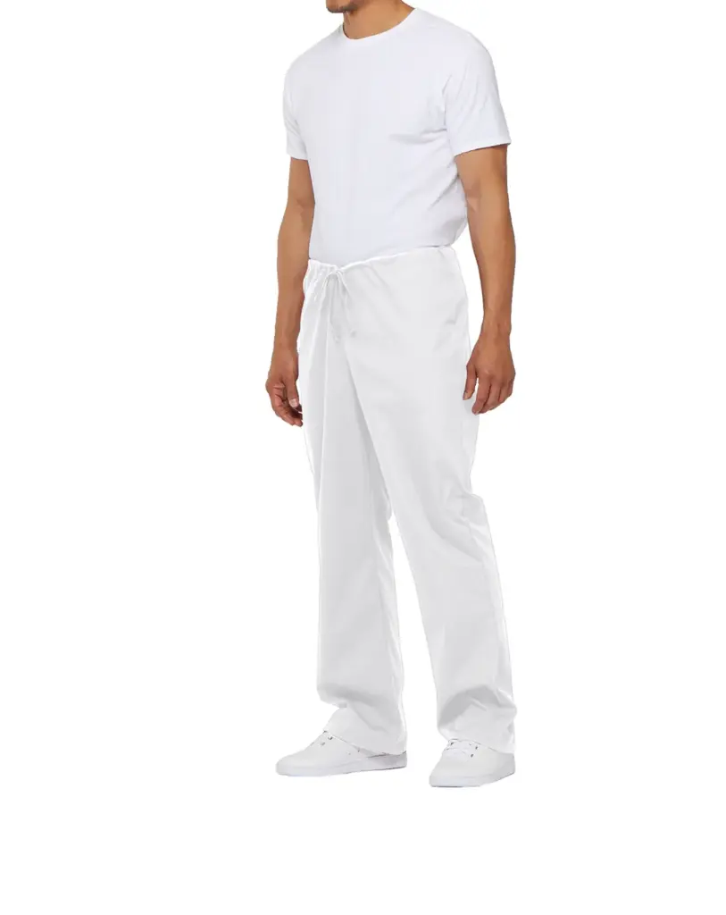 PS_DKE83006-S_WHITE - Hidalgo-werbeartikel Uniseks Broek met trekkoordje standard taille, white — productfoto 30