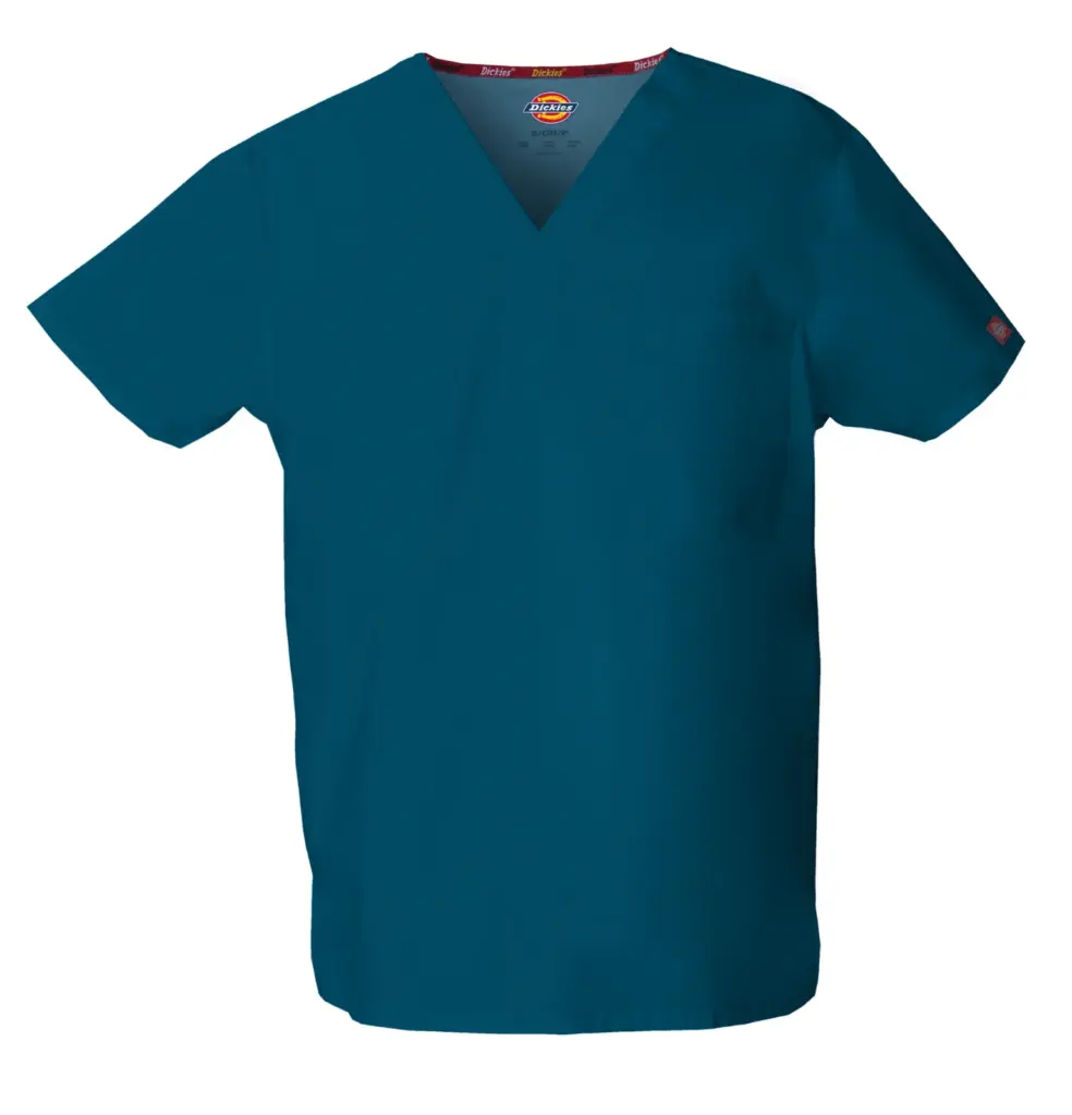 Uniseks tuniek met V-hals, caribbean blue — productfoto 8