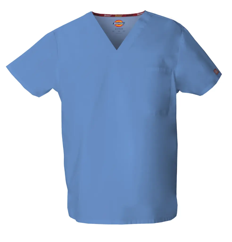 Uniseks tuniek met V-hals, ciel — productfoto 9