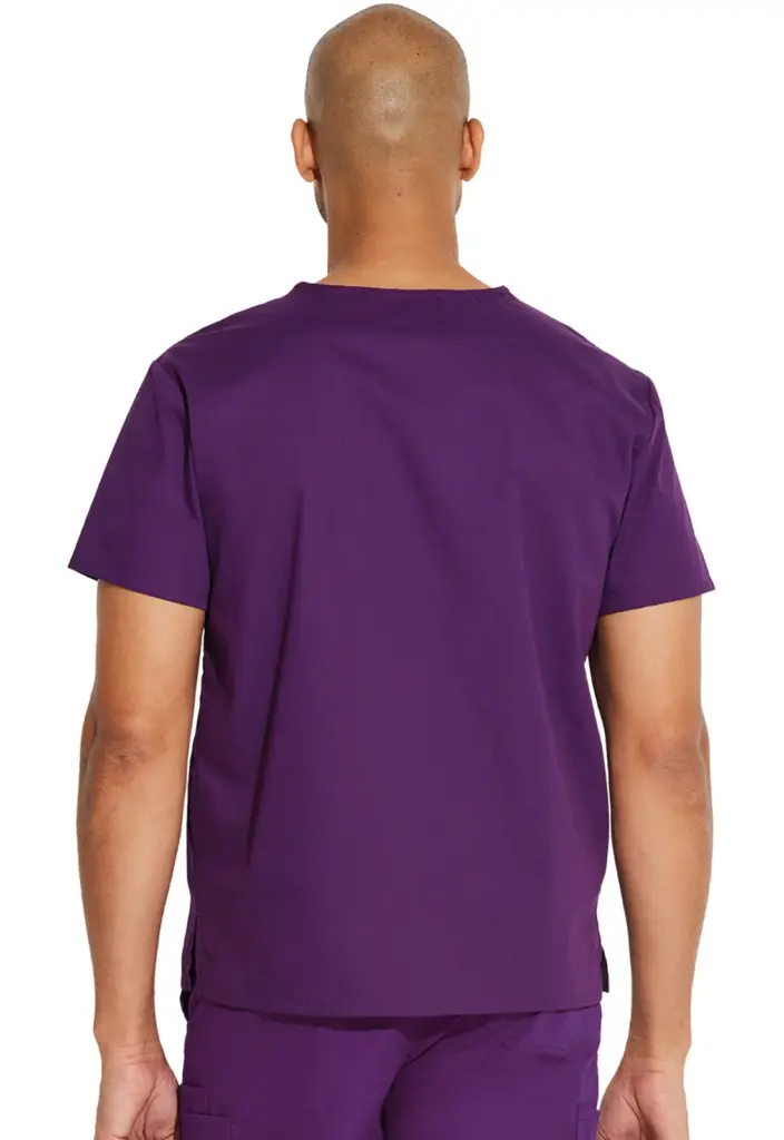 Uniseks tuniek met V-hals, eggplant — productfoto 11