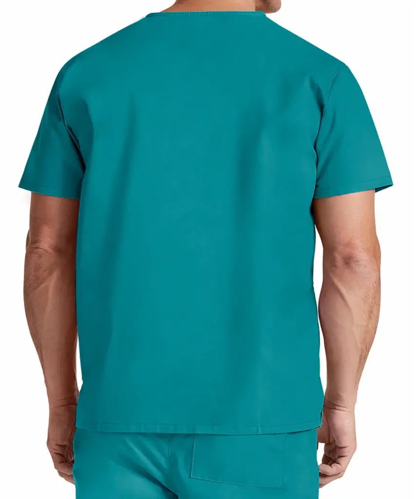 Uniseks tuniek met V-hals, teal blue — productfoto 17