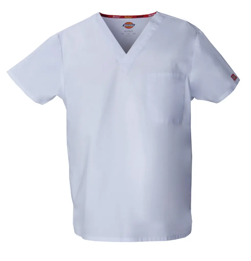 Uniseks tuniek met V-hals, white — productfoto 18