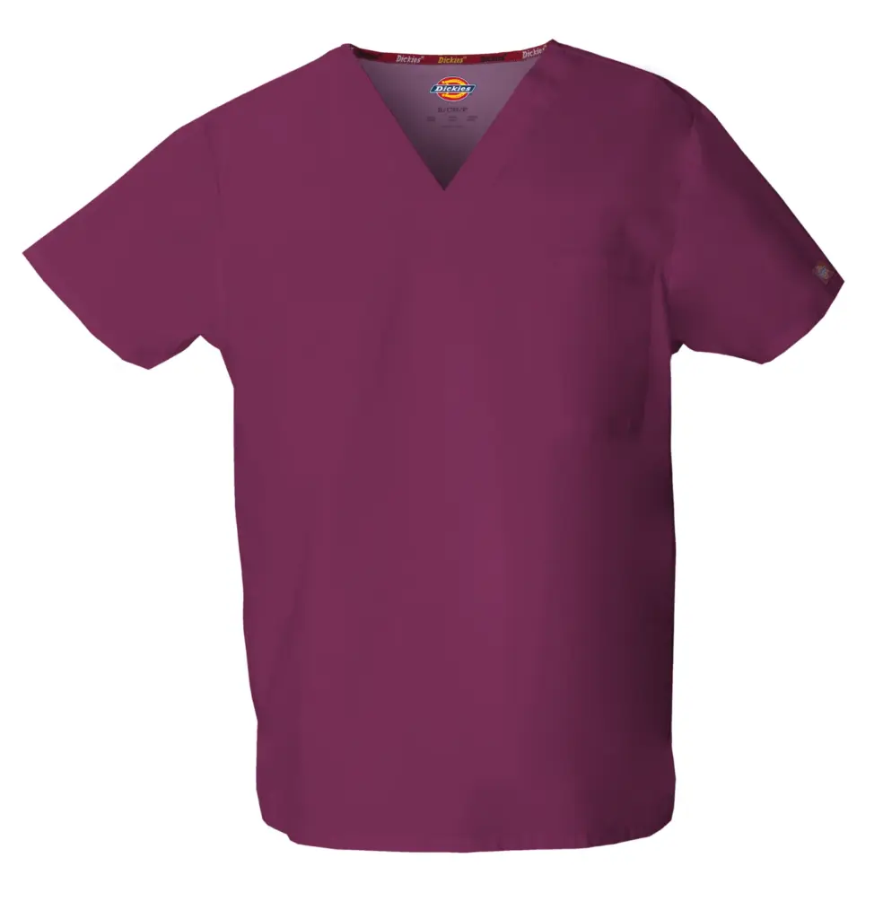 Uniseks tuniek met V-hals, wine — productfoto 19