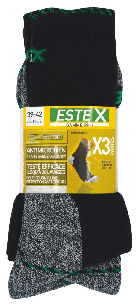 ES6106-3_2022 - Hidalgo Set van 3 paar sokken SAFETY WORK — productfoto 2