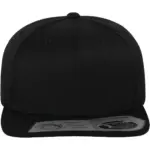 6 panel pet Fitted Snapback, black — productfoto 2
