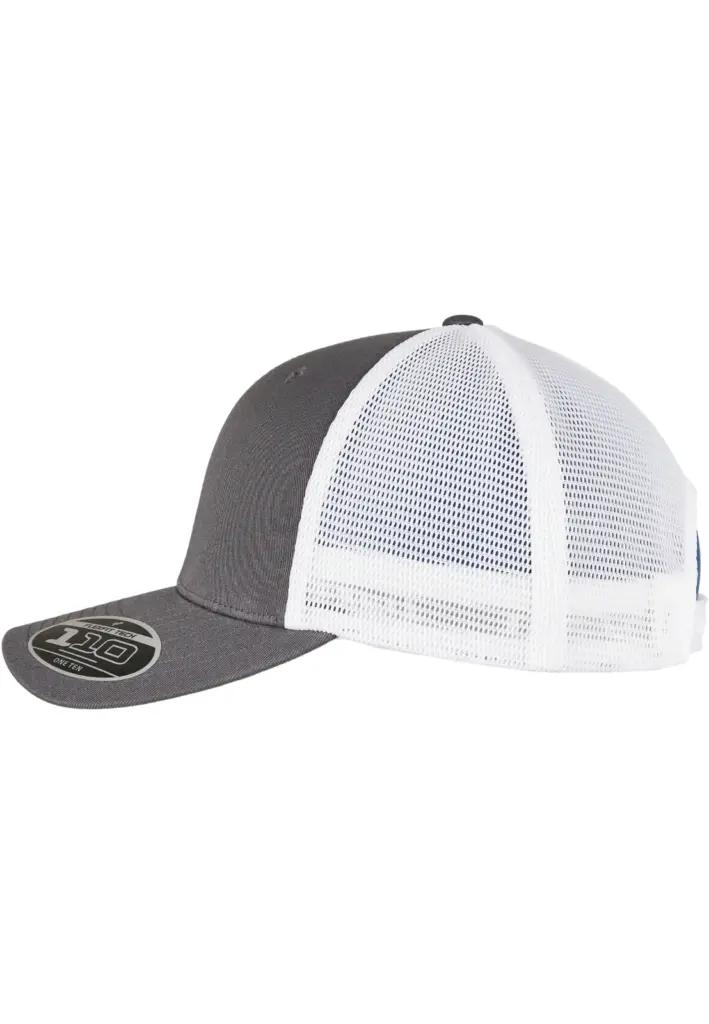 Tweekleurige pet met mesh, charcoal / white — productfoto 7