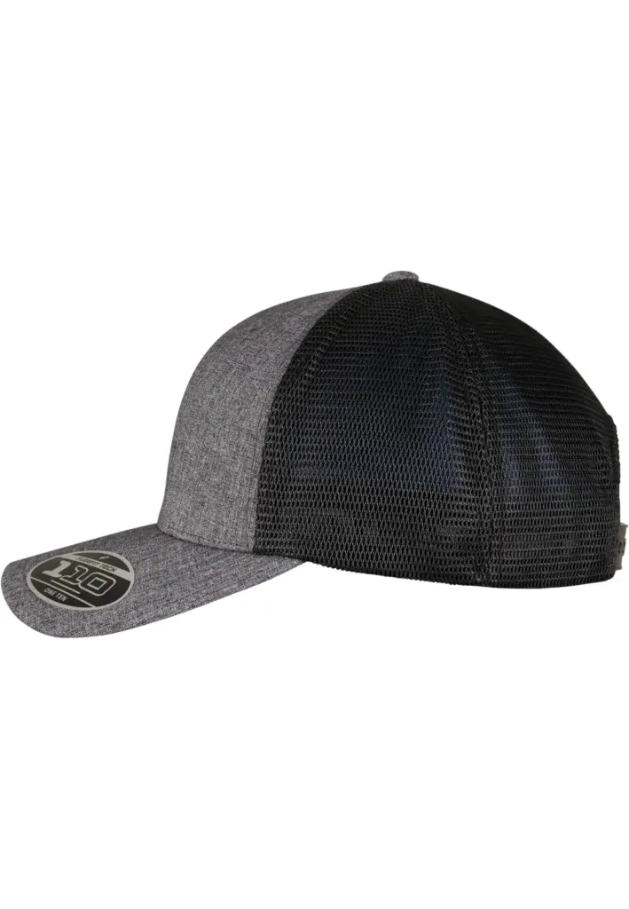Tweekleurige pet met mesh, melange charcoal / black — productfoto 11