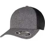 Tweekleurige pet met mesh, melange charcoal / black — productfoto 12