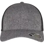 Tweekleurige pet met mesh, melange charcoal / black — productfoto 13