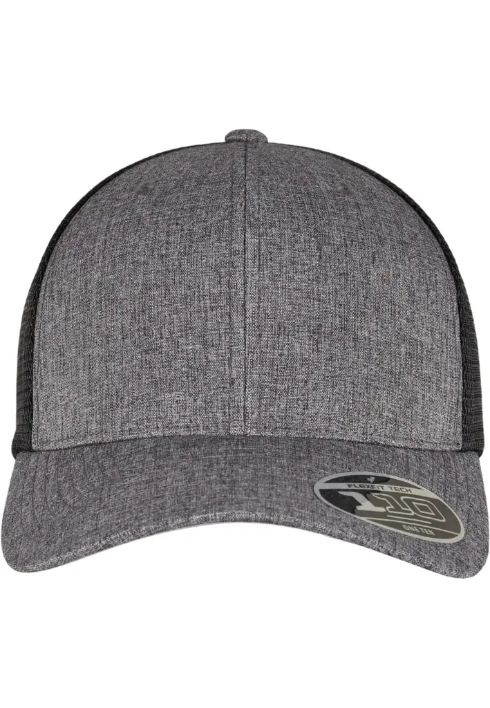 Tweekleurige pet met mesh, melange charcoal / black — productfoto 13