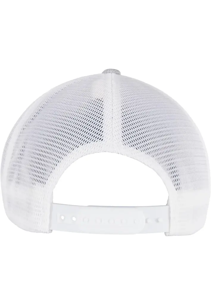 Tweekleurige pet met mesh, melange silver / white — productfoto 18