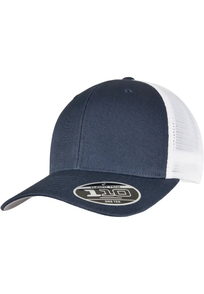 Tweekleurige pet met mesh, navy / white — productfoto 20