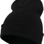 FL1501KC - Lange beanie van grove breisteek, black