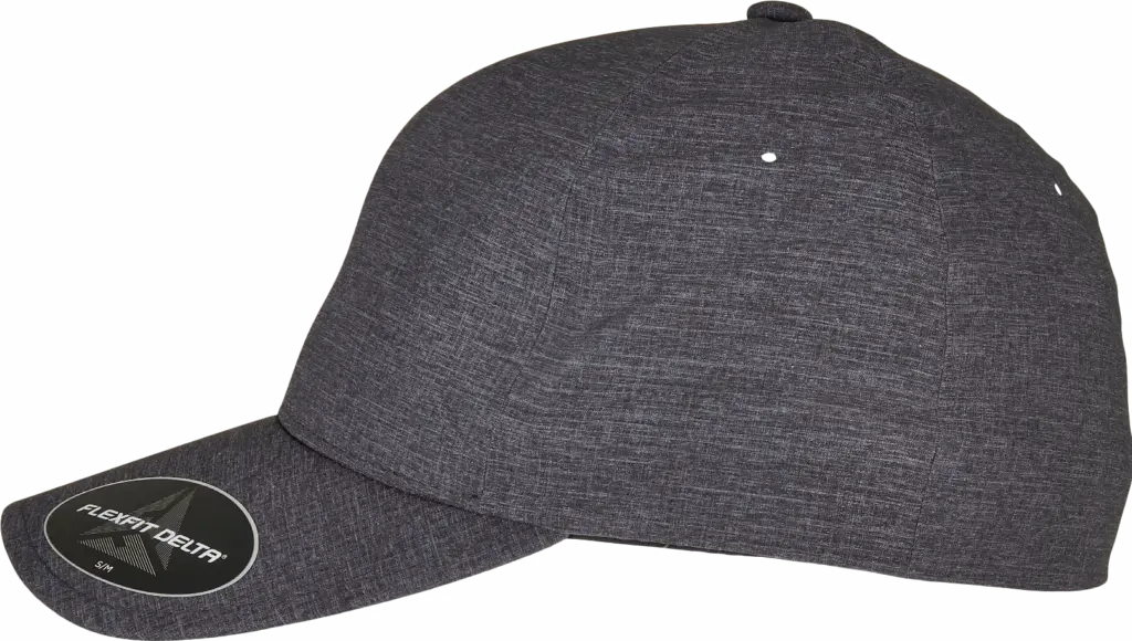 PS_FL180M-S_MELANGECHARCOAL - Hidalgo-werbeartikel Pet Flexfit Delta mix, melange charcoal — productfoto 2