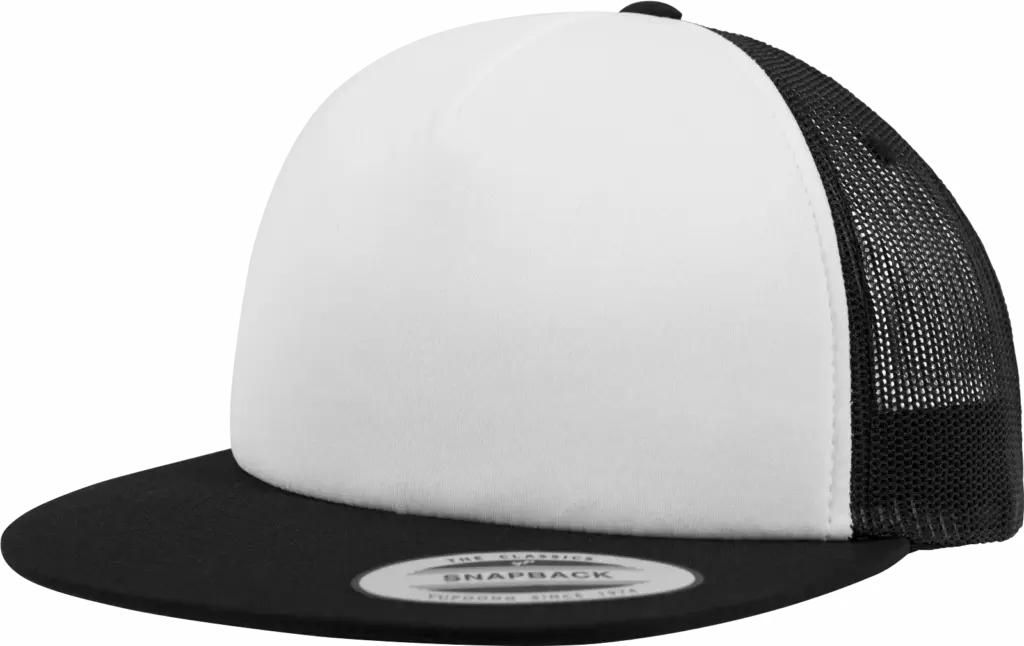 Truckerpet van schuimrubber, black / white / back — productfoto 3