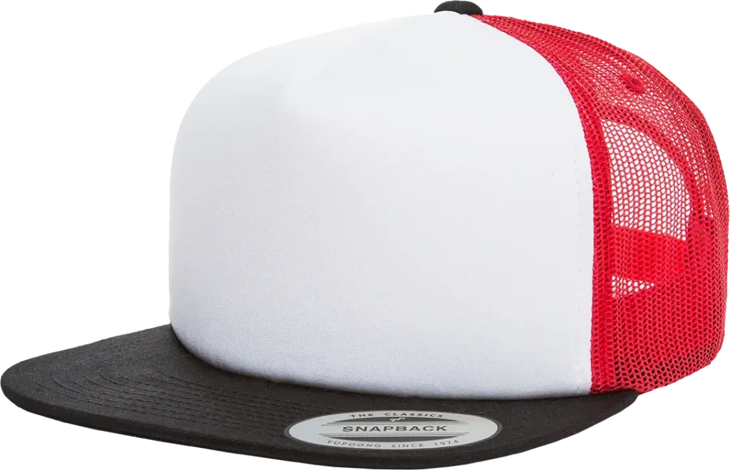 Truckerpet van schuimrubber, black / white / red — productfoto 7