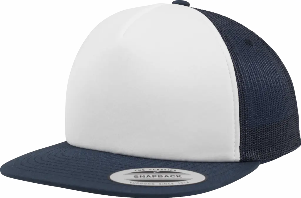 Truckerpet van schuimrubber, navy / white / navy — productfoto 10