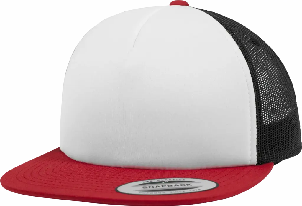 Truckerpet van schuimrubber, red / white / black — productfoto 15