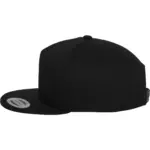 Classic snapbackpet 5 panelen, black / black — productfoto 8