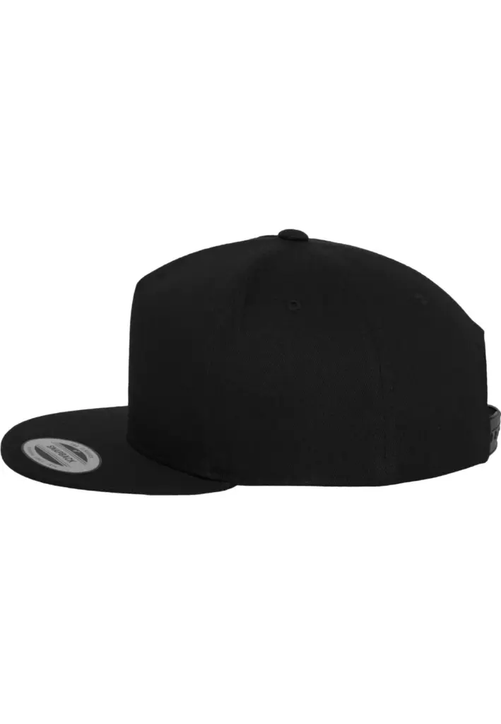 Classic snapbackpet 5 panelen, black / black — productfoto 8