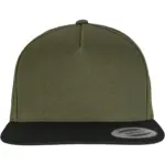 Classic snapbackpet 5 panelen, olive / black — productfoto 15
