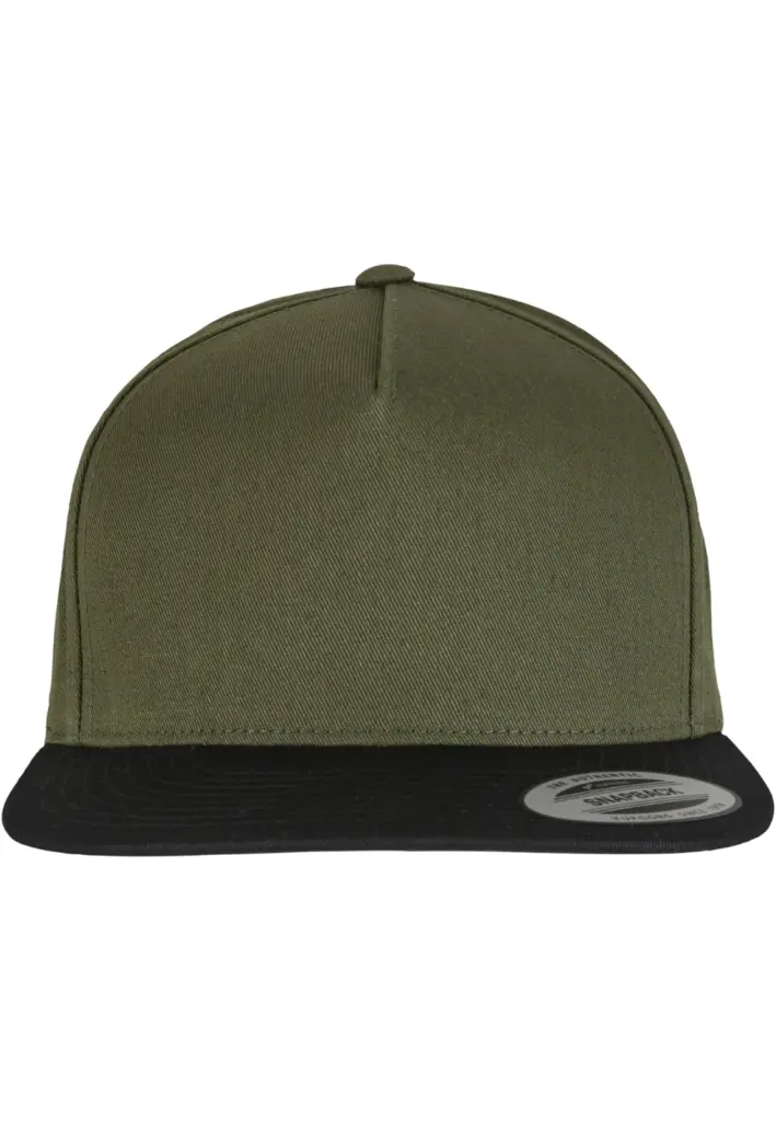 Classic snapbackpet 5 panelen, olive / black — productfoto 15