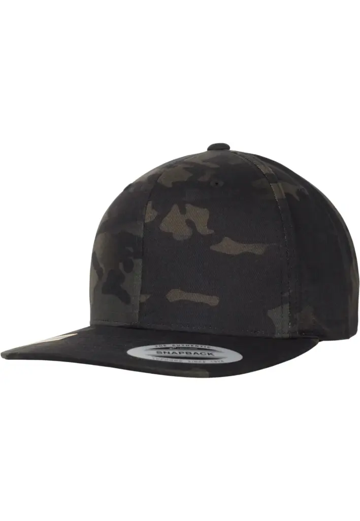 PS_FL6089MC-FS_BLACKMULTICAM - Hidalgo Klassieke camo snapbackpet, black multicam — productfoto 3
