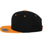 Classic snapbackpet in twee kleuren, black / neon orange — productfoto 4