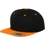 Classic snapbackpet in twee kleuren, black / neon orange — productfoto 5