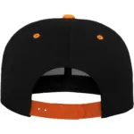 Classic snapbackpet in twee kleuren, black / neon orange — productfoto 7