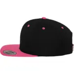 Classic snapbackpet in twee kleuren, black / neon pink — productfoto 8
