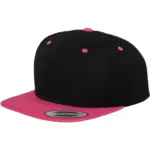 Classic snapbackpet in twee kleuren, black / neon pink — productfoto 9