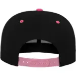 Classic snapbackpet in twee kleuren, black / neon pink — productfoto 11