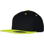Classic snapbackpet in twee kleuren, black / neon yellow — productfoto 13