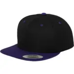 Classic snapbackpet in twee kleuren, black / purple — productfoto 17